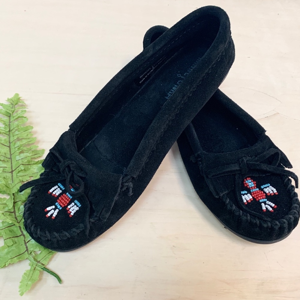 Minnetonka Suede Thunderbird Moccasins